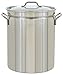 Bayou Classic 1044 44-qt Stainless Stockpot Features Heavy Welded Loop Handles Vented Lid Perfect For Boiling Shrimp Seafood Vegetables Tamales and Peanuts