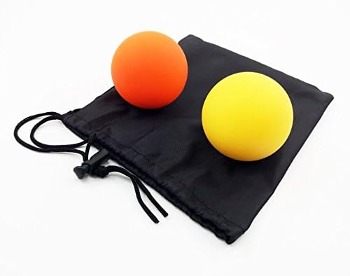 LionHeart Athletics - Massage Lacrosse Ball - Set Of 2, Carry Bag, Trigger Point Relief Soft Tissue Therapy