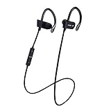 Bluetooth Headphones,iBesi Best Wireless Sports Earphones w/ Mic HD Stereo Sweatproof In Ear Earbuds for Gym Running Workout 4 Hour Battery Noise Cancelling Headsets(Black)
