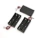 uxcell 3 Pcs Black Battery Storage Box Holder for 3.7V 18650 Batteries