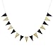 Ling's moment 10 Feet Double Sided Glitter Pennant Bunting Banner Garden Triangle Flags for Wedding Graduation Birthday Party Decor Supplies, Upgrade Glitter Version, Gold+Black 15 Flags, Pack of 1