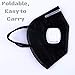 Disposable Dust Masks (20 Pack), Black NOISH Dustproof Masks with Exhalation Valve - Safety KN95 Particulate Respirators for Construction, Home, DIY Projects - Carbon Activated