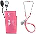 EMI Professional Deluxe Aneroid Sphygmomanometer and Sprague Rappaport Stethoscope Set Kit #330 (Pink)