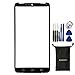 sunways Outer Glass Lens Screen Replacement Compatible with Motorola Droid Turbo XT1254 XT1225 (Black)