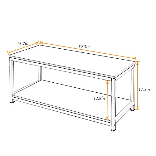 image for DlandHome Dland Coffee Table TV Stand 39'', Rectangular Composite Wood