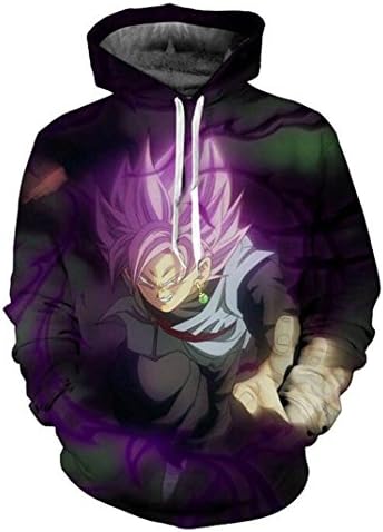 Anime Dragon Ball Coat Pullover Hoodie Sweatshirt (US M=Asia XL, purple)