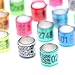 BraveWind 120 Pcs Aluminum Bird Rings Leg Bands Racing Pigeon Foot Ring for Pigeon Parrot Finch Canary Hatch Poultry Rings,Color Random