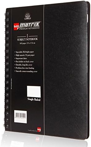 BILT Matrix Premium Notebook Single Subject - B5, 70 GSM, 160 pages, Single Ruled Faster Delivery