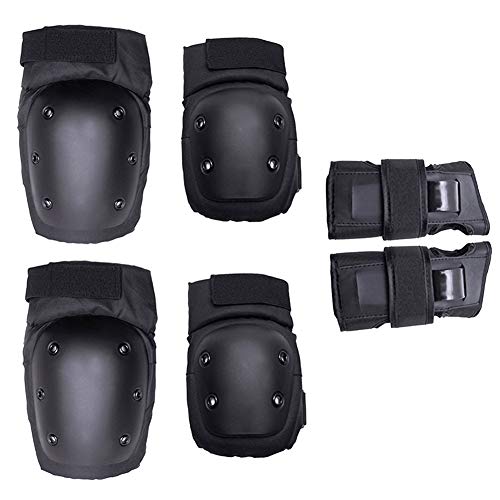 PENCIL2 Skating Protective Gear Set, 6pcs Roller Skating Knee Pad Elbow Pads Guards Protective Gear Set for Rollerblade Roller Skates Cycling BMX Bike Skateboard Inline Skatings Scooter Riding Sports