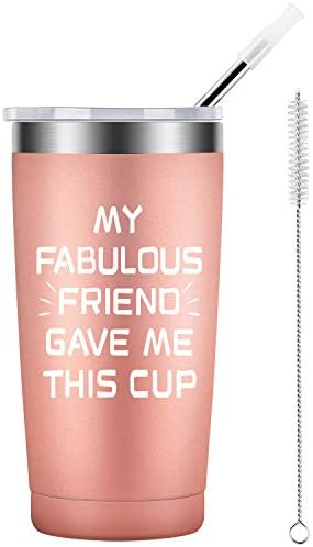 Funny Friendship Gifts for Women - Fabulous Gift for Friend - 20 Oz Insulated Stainless Steel Tumbler, Funny 21st 30th 40th 50th 60th Birthday Gifts for Women Ladies Girls Her Bestie Best Friend