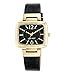 Nine West Women's NW/1840BKBK Gold-Tone and Black Strap Watch