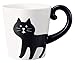 Decole Concomble ZCB-26372 Tail Mug, Black Cat, φ3.4 x 5.0 x H3.7 inches (87 x 128 x 95 cm)