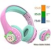 Riwbox-Baosilon-FB-7S-Kids-Headphones-Bluetooth-LED-Light-Up-Bluetooth-Foldable-Headphones-Over-Ear-Volume-Limited-Safe-758595dB-with-Mic-and-TF-card-Children-Headphones-for-School-PinkGreen Riwbox Baosilon FB-7S Kids Headphones Bluetooth, LED Light Up Bluetooth Foldable Headphones Over Ear Volume Limited Safe…