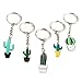 Creative Potted Cactus Style Keychains Key Rings Hang Bag Accessories Chain Bag Pendants Jewelry, 5 pc (cactus)