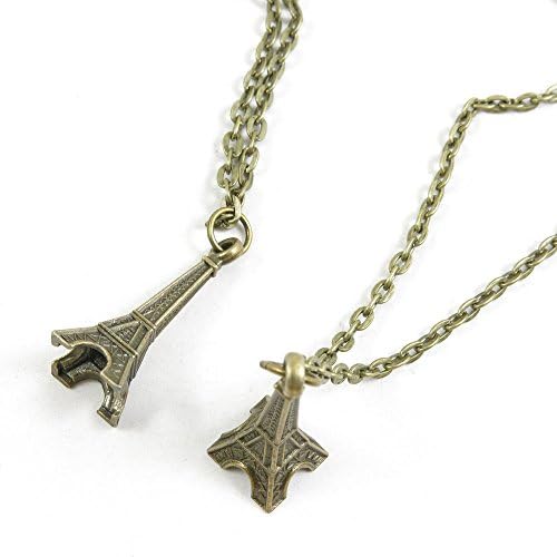 1 PCS Jewelry Making Charms Necklace Long Chain Pendant Supplier Wholesale Antique Bronze J1LS4 Paris Eiffel Tower