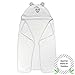 Liname Organic Bamboo Hooded Baby Towel Ultra Soft, Thick & Extra Absorbent - Extra Large Bath Towel for Infants & Toddlers - Keeps Your Baby Warm & Cosy (Mouse)