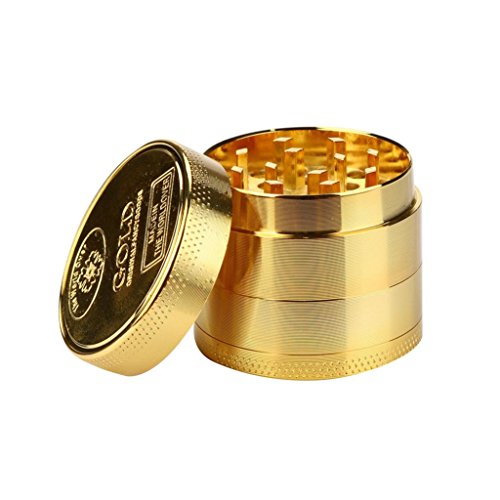 Chartsea Tobacco Herb Spice Grinder Herbal Alloy Smoke Metal Crusher NEW (Gold)