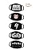 Bestsupplier 5 Pack Teeth Pattern Cute Unisex Cotton Blend Anti Dust Face Mouth Mask Black for Man Woman