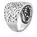 Sterling Silver Wide Spiral Filigree Ring - Size 7
