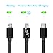 Multi USB Cable,Chafon 3 in 1 USB Charging Cable 3.3 Feet(1M) with 8 Pin Lightning,USB C,Micro Charger for Android&iPhone Smartphones,iPad Tablets-Nylon Braid(Black)