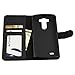 LG G3 Case, Abacus24-7 Wallet with Flip Cover and Stand, Black