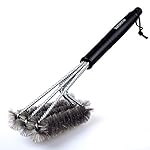 Grill Brush, Barbestar 18" 3 in 1 Safe Barbecue Grill Brush Wire Bristles, Stainless Steel, Sturdy and Effective, Best BBQ Cleaner for All Barbecue Lovers