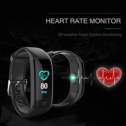 Insaneness Sports Heart Rate/Sleep Monitor Fitness Tracker Smart Watch Wrist Band Bracelet Watch Bracelet Link Ring (A)