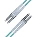 BEYONDTECH 1m (3ft) LC to LC Fiber Patch Cable – UPC Multimode Duplex Fiber Optic Cable – 50/125µm core, Compatible with OM3 – 10G LSZH PUREOptics Series