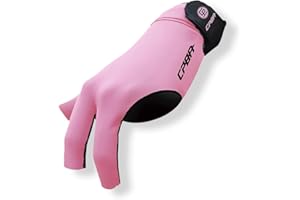 YEUEK CPBA Billiards Glove 3 Finger Pool Glove for Left Hand, Durable Double Stitched, Snooker Cue Sport Glove Popular Sizes for Men & Women