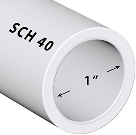 PVC Pipe Sch. 40 1 Inch (1.0) White/PVC / 3 FT