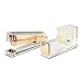 Desk Swag Acrylic Gold Stapler and Tape Dispenser Set: Modern High End Luxury Desk Accessories Set - Tape and Stapler