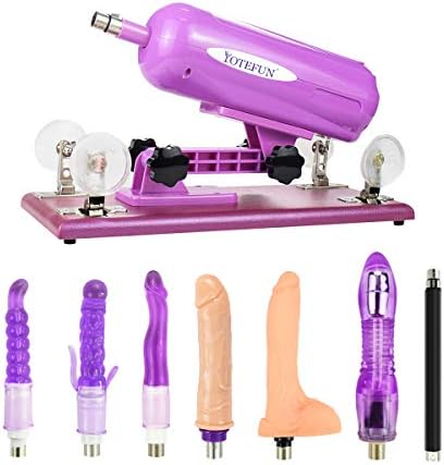 Sexfancy Automatic Massage Tool Machine with Sucker Multispeed Adjustable Telescopic for Women with Attachments