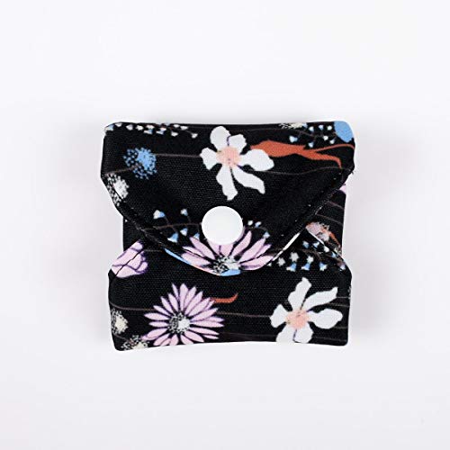 5 XS Panty Liners 1 Wet Bag Cloth Menstrual Pads Reusable Washable (Floral, XS Panty Liners)