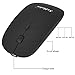 Wireless Mouse, SzHahn 2.4G Slim Mute Silent Click Rechargeable Wireless Mouse Mice with USB Receiver,3 Adjustable DPI Levels for Notebook, PC,MAC, Laptop, Computer, Macbook - Black