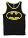 Batman (DC Comics) Reversible Tank Top - Classic Logo and Action Pose Image (Medium) Black
