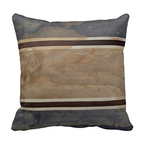 Wood Stain Stripe Throw 18*18 pillow Case