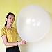 10pcs Super-Elastic Big Clear Latex Balloons 36 Inch, Beige Transparent Large Round Balloons for Table Centerpiece/Bridal Wedding/Party Decoration