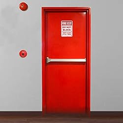 Fire Exit Sign, Do Not Block Keep Clear at All