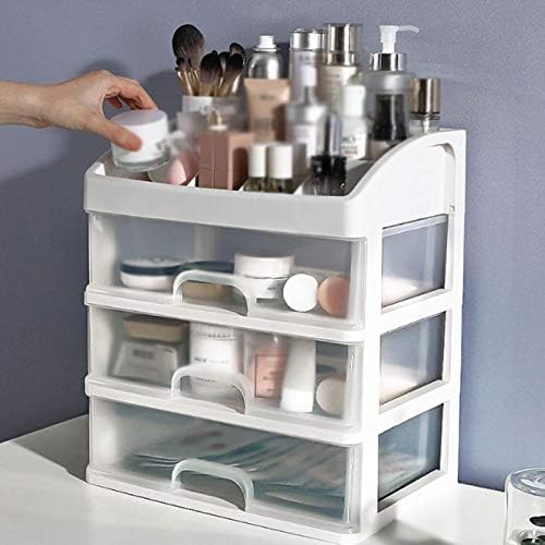 Amazon シンプルな透明な化粧品収納ボックスデスクトップスキンケアリップスティック防塵ストレージボックス大容量多機能ジュエリーの引き出し収納 ボックス 収納用品 オンライン通販