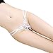 Butterfly Embroidery Pearls Lingerie Thongs Panties Lace T-back Sexy G Strings for Women WXLX-2163 (white)