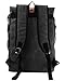 902s Minimalist Canvas College Backpack Travel Rucksack | Fits 15.6-inch Laptop | Black