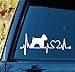 K1036 Schnauzer Heartbeat Lifeline Dog Decal Sticker