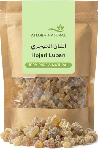 AFLORA NATURAL Hojari Luban – Premium Frankincense Resin Chunks | Natural Aromatic Incense for Home & Spiritual Use Nature Does It Better 100 gm