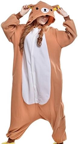 Ouying Women's Onesie Kigurumi Pajamas Unisex Adult Cosplay Clothing (X-Large, Kuma)