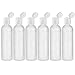 MoYo Natural Labs 4 oz Travel Bottles, Empty Travel Containers with Flip Caps, BPA Free HDPE Plastic Squeezable Toiletry/Cosmetic Bottles (Neck 24-410) (6 pack, Translucent White)