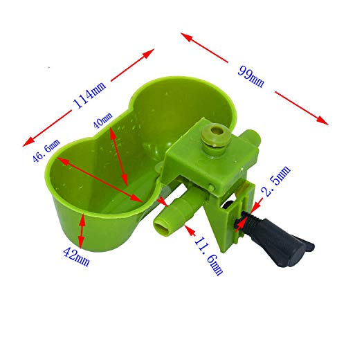 Jim-Hugh Bird Feeding 5pcs Automatic Drinking Fountain Chicken Cup Machine Diameter 9.5-10 mm Animal Supplies