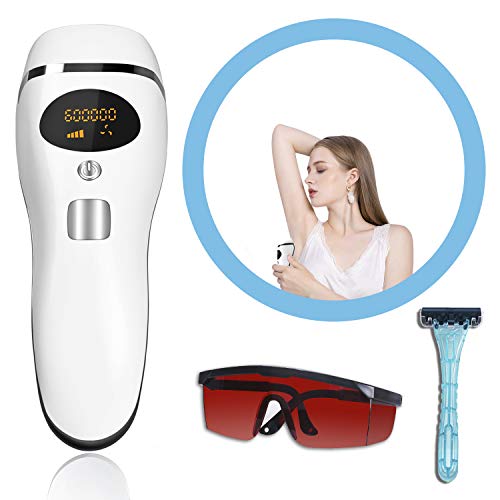 KASTEWILL IPL Hair Removal System for Women & men 600,000 Flashes Permanent Painless Hair Removal Device Facial Leg Upper Lip Body Underarms and Bikini Area Painless Hair Removal