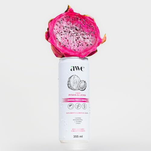 AWE Pack Pitaya Lichia - Suplemento Energético com 6 Latas de 355 ml