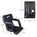 Leader Accessories Water Resistant Stadium Seat Cozy Portable Reclining Seat Folding Bleacher Chair with Arm Rest (D-Black)