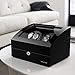 TRIPLE TREE Newly Upgraded Watch Winder, for Automatic Watches, Wood Shell Piano Paint Exterior and Extremely Silent Motor, with Three Dimensional Watch Pillows, Suitable for Wrist from 28 to 50mm